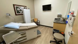 urgent care exam room at AFC Perth Amboy